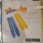Sklz Deluxe Flag Football Set 10-MAN Blue Yellow Belts Goal Line Cones Adult. Fixed Price $12.00.