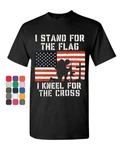 Stand For The Flag Kneel Cross T-shirt Patriotic Military. Fixed Price $16.99.