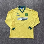 Matchworn Sassari Financial Guard Football Jersey NO.9 Vintage Long Sleeve Sz. Fixed Price $78.79.