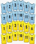 24 Pack Soccer Scrimmage Practice Vests Numbered Team With Belt For Adult & Kids. Fixed Price $70.24.