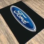 Ford Rug, Pattern Sport Car Garage Floor Fan, Gift. Fixed Price $127.33.