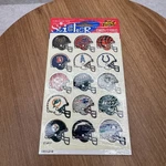 Vintage Nfl Helmet Stickers Sheet Sealed American Greetings Football Decals 90'S. Fixed Price $13.25.