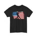 Baseball Player American Flag Shirt, Sports Lovers Women T-shirt. Fixed Price $20.99.