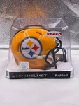 Pittsburgh Steelers Throwback Nfl Riddell Speed Yellow Mini Helmet. Fixed Price $40.00.