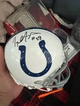 Joseph Addai Sign Authentic Riddell Indianapolis Colts Mini Helmet Fanatics Coa. Fixed Price $165.00.
