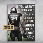 American Football, Poster, If You Aren't Serious About Practice Cust.... Fixed Price $18.92.