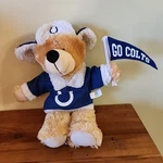 Nfl Indianapolis Baltimore Colts Stuffed Bear Plush Good Toys Pennant 15". Fixed Price $16.99.