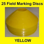 25 Yellow Field Marker Discs Soccer Basketball Football. Fixed Price $14.95.