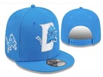 Detroit Lions Snapback Hat Blue Flat Brim Adjustable Nfl Cap Embroidered. Fixed Price $21.95.