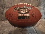Collectible Peyton Manning #18 Rawlings Football Junior Size. Fixed Price $60.00.