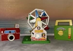 Fisher Price Vintage 1980S Lot: Wind Up Carousell & Radio. And Camera With Disc. Fixed Price $40.00.