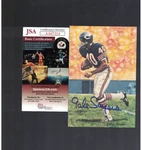 Gale Sayers Chicago Bears Signed Hof Goal Line 4X6 Football Card Jsa. Fixed Price $125.00.