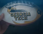 Franklin Official Size Georgia Tech Football With Kicking Tee, Set 2. Fixed Price $32.49.