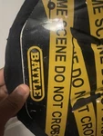 Battle Sports Crime Scene Adult Chrome Football Back Plate. Fixed Price $30.00.
