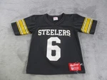 Vintage Pittsburgh Steelers Football Jersey Youth Small Black Nfl Rawlings 6 90S. Fixed Price $14.66.