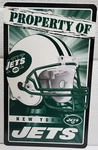New York Jets 7.25" By 12" Property Of Plastic Sign - Nfl. Fixed Price $9.99.