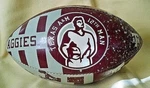 Texas A&m Football Aggies Tam 12TH Man F1543 HJU48 9" Wilson Vinyl Used.. Fixed Price $15.99.