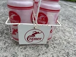 Vintage Cramer Water Set: Carrier Coated Wire Case And Six 32OZ. Fixed Price $30.00.