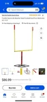 Franklin Youth Steel Football Goal-post Set. Fixed Price $62.00.
