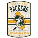 Green Bay Packers 11" X 17"CLASSIC Logo Retro Look Hard Wood Sign From Wincraft. Fixed Price $19.99.