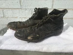 Vtg-rawlings Leather Men High Top Football CLEATS-1930S (?)-all Metal Spikes. Fixed Price $125.00.