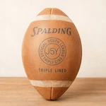Vtg Spalding J5Y Official Youth Leather Football 1950S Triple Lined Laces. Fixed Price $49.95.