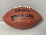 Vtg 1991 Blue Gray Star Classic Leather Football Wilson Duke F1250 Deflated. Fixed Price $39.95.