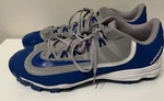 New Nike Bsbl Huarache Low Profile Baseball Cleats Blue Gray Men's Size 15 Nwob. Fixed Price $39.00.