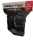 Pro-tec Action Sports Set, Knee, Elbow Wrist Pads. Blk & White Checkered.. Fixed Price $16.99.