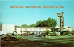 Imperial 400 Motel Richland Washington Vintage Sign Cars Postcard Advertising. Fixed Price $7.95.