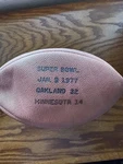 Oakland Raiders Vs Minnesota Vikings 1977 Super Bowl Nfl Wilson Football. Fixed Price $200.00.