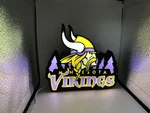 Minnesota Vikings Illuminated Display 3D Printed Led Lightbox For Nfl Fans. Fixed Price $28.00.