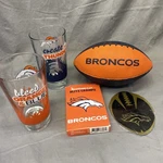 Denver Broncos Fan Collection Arby Glasses Magnet Blitz Cards 2013 Football. Fixed Price $24.99.