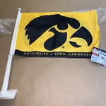 Nwt - Bsi Collegiate Car/hand Flag University Of Iowa Hawkeyes. Fixed Price $8.00.