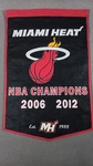 Winning Streak Miami Heat Pennant Genuine Wool 06' 12' Champions Collector Nba. Fixed Price $15.00.