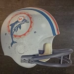 Vtg 1970S Miami Dolphins Nfl Riddell Football Helmet Cardboard Sign Plaque. Fixed Price $10.77.