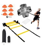 Football Training Equipment Set, 20FT Adjustable Agility Ladder, 6 Disc Cones,. Fixed Price $19.99.
