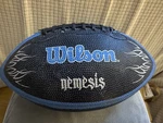 Wilson Nemesis Football Black & Blue Weather Junior Size. Fixed Price $16.00.
