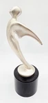 Authentic Telly Award Statuette Blank 11.5" Silver Owens Mcm Decor. Fixed Price $64.99.