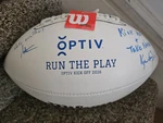New Signed White Wilson Football Optiv We Rise, Run The Play Kick Off 2026 Tn. Fixed Price $24.00.