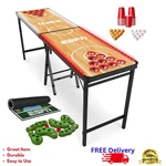 Espn Led Combo Pong Table 8FT Folding Beer Party Game With Lights Ne. Fixed Price $227.85.