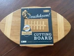 Picnic Time Touchdown Football Shaped Bamboo Cutting Board Tray, Charcuterie. Fixed Price $14.50.