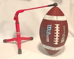 Wilson Nfl Official Size Tds Pattern Football And Metal Pro Kick Tee. Fixed Price $20.00.