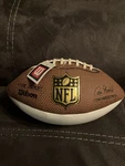 Wilson Official Nfl Duke Football, White Panel Brown Leather (mini Size). Fixed Price $18.00.