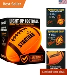 Glow In The Dark Football Ultra-bright Double Led Light-up Size 6 .... Fixed Price $48.74.