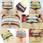 Multi Style Infinity Love Football Pick Your Team Bracelet New Free Ship. Fixed Price $15.99.