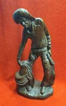 Red Mill Mfg Cowboy With Saddle Figure Statue 12" Tall Made In Usa Rare 1982. Fixed Price $40.00.