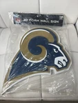 Nfl St Louis Los Angeles Rams 3D Fan Foam Logo Holding / Wall Sign B 16X12. Fixed Price $25.00.