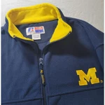 Vtg Russell Athletic Michigan Wolverines Blue Yl Full Zip Fleece Jacket Mens. Fixed Price $31.10.
