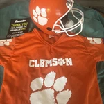Franklin Sports Clemson Tigers Youth Football Uniform : Helmet,jersey,strap. Fixed Price $21.00.